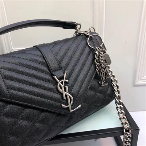 ysl black bag with chain.